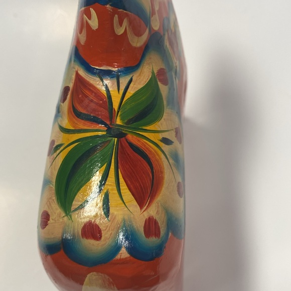 Nils Olsson Wood Dala Horse Figure Folk 7" tall at the ears Sweden colorful - Picture 10 of 10